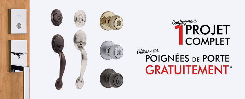 Poignées de portes gratuites à l’achat de portes et fenêtres